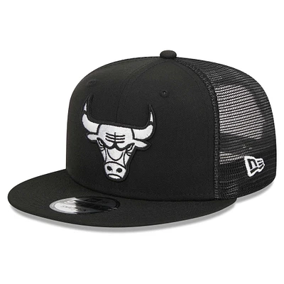 Casquette de camionneur à visière snapback 9FIFTY Chicago Bulls de New Era pour homme