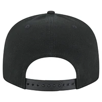 Men's New Era Black Chicago Bulls Adventure Canvas Split Panel 9FIFTY Snapback Hat