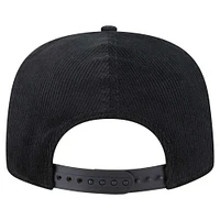 Casquette de golf à visière snapback Chicago Bulls en velours côtelé noir New Era pour homme