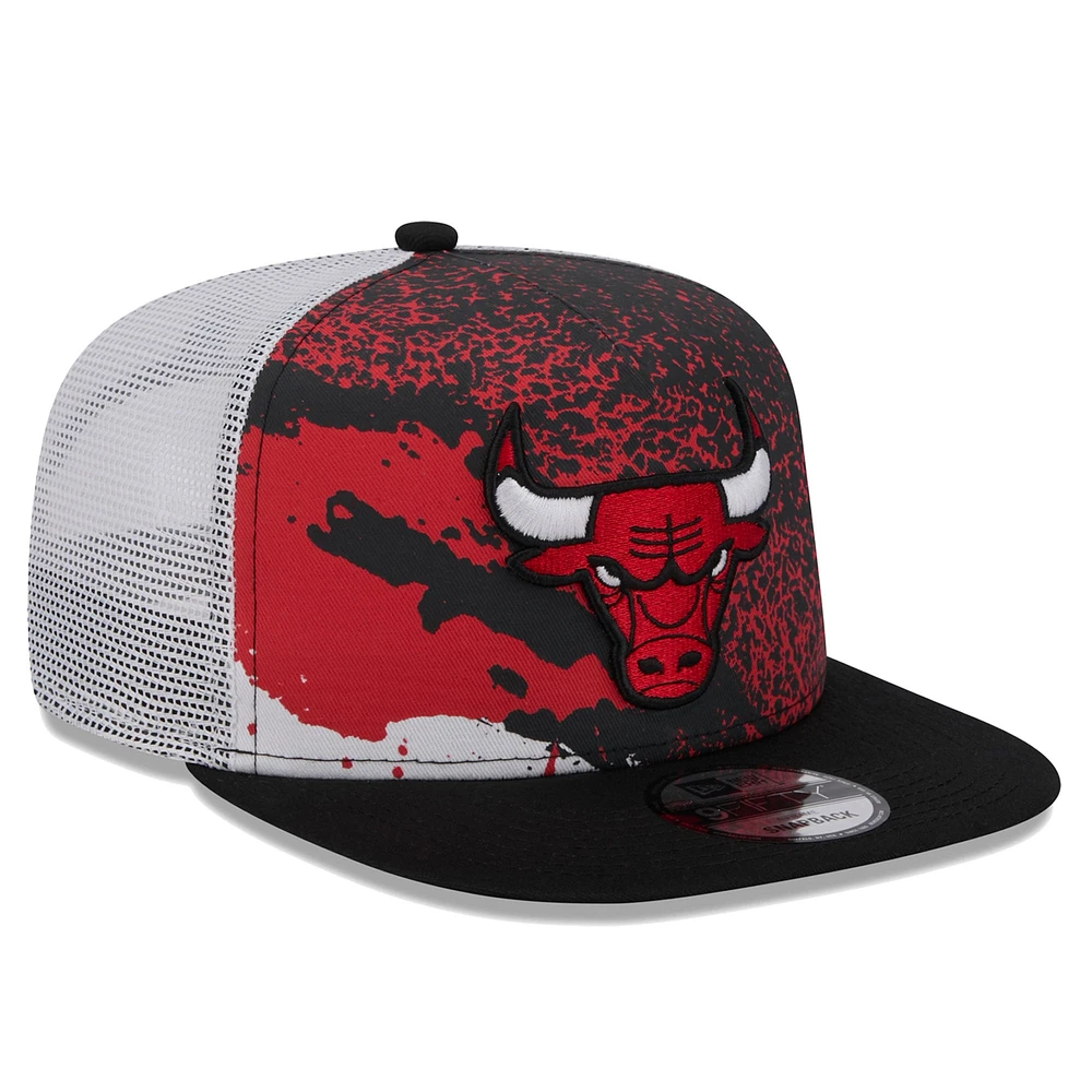 Casquette Snapback 9FIFTY Chicago Bulls Court Sport Speckle New Era noire pour homme