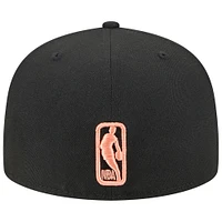 Casquette ajustée 59FIFTY à motif floral sur le côté Chicago Bulls pour homme New Era noire