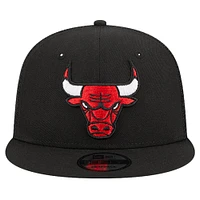 Men's New Era Black Chicago Bulls Meshback 9FIFTY Snapback Hat