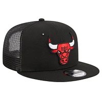 Men's New Era Black Chicago Bulls Meshback 9FIFTY Snapback Hat