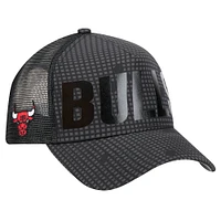 Casquette ajustable 9Forty Chicago Bulls Midnight Ink A-Frame Trucker pour homme New Era noire