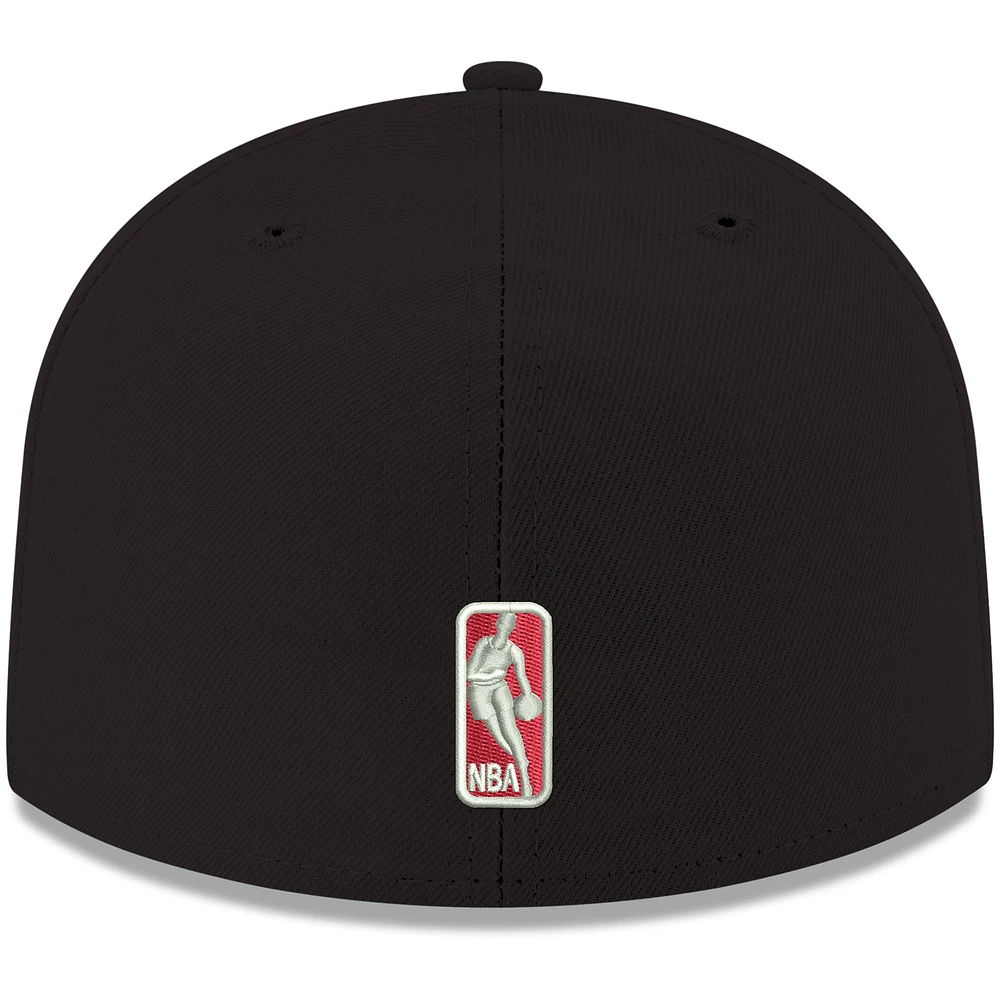 Men's New Era Black Chicago Bulls Official Team Color 59FIFTY Fitted Hat