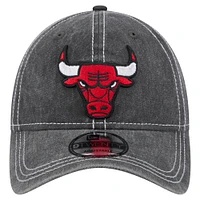 Casquette ajustable 9TWENTY teintée pigmentée noire Chicago Bulls New Era pour homme
