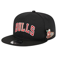 Casquette Snapback 9FIFTY Post-Up Pin Mesh Chicago Bulls noire New Era pour homme