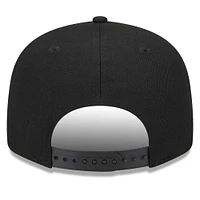 Casquette Snapback 9FIFTY noire New Era pour hommes des Chicago Bulls Rally Drive Finish Line Patch