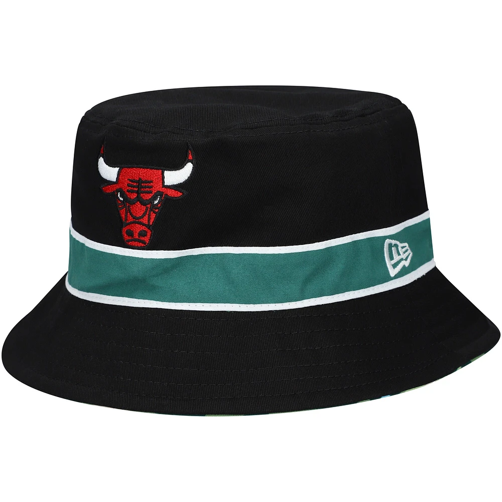 Bob réversible pour homme Chicago Bulls New Era noir