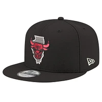 Men's New Era Black Chicago Bulls State Pride 9FIFTY Snapback Hat