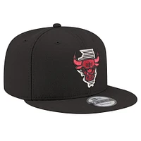 Men's New Era Black Chicago Bulls State Pride 9FIFTY Snapback Hat