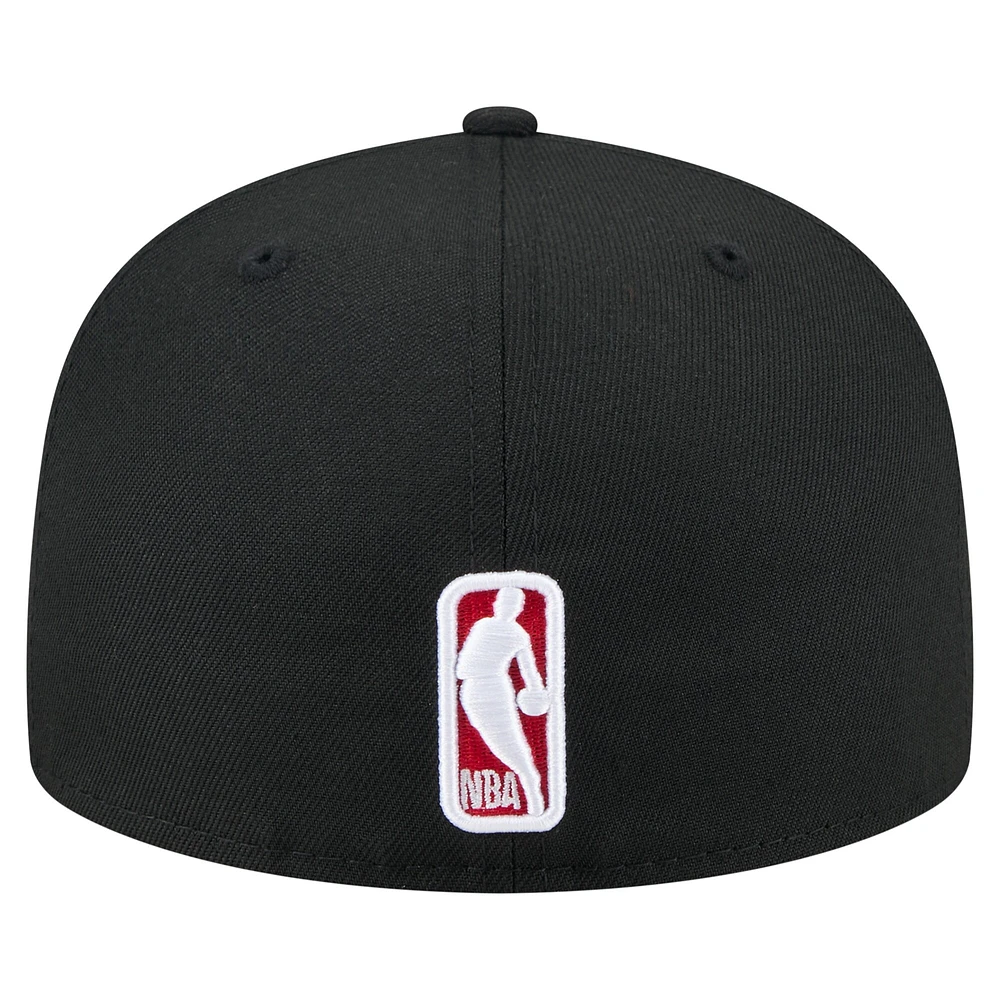 Men's New Era Black Chicago Bulls State Stitch 59FIFTY Fitted Hat