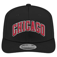 Men's New Era  Black Chicago Bulls Statement Edition Jersey Hook 9SEVENTY Stretch-Snap Hat