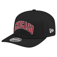 Men's New Era  Black Chicago Bulls Statement Edition Jersey Hook 9SEVENTY Stretch-Snap Hat