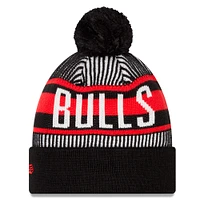 NWC BULLS NOIR NBA NWC AUTOMNE 22 TRICOT À REVERS RAYÉ AVEC POM CA HATEMPOM