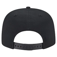 Men's New Era Black Chicago Bulls Team Text Golfer Snapback Hat