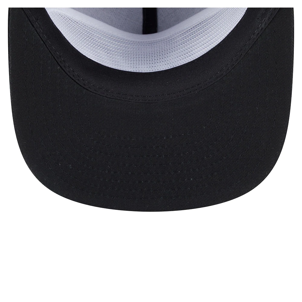 Men's New Era Black Chicago Bulls Team Text Golfer Snapback Hat