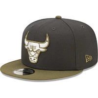 Men's New Era Charcoal/Olive Chicago Bulls Two-Tone 9FIFTY - Snapback Hat