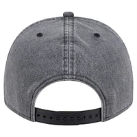 Men's New Era  Charcoal Chicago Bulls Throwback Washed Pre-Curved 9FIFTY Snapback Hat