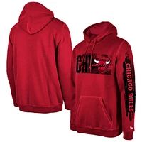 Sweat à capuche rouge de la collection Tip-Off des Chicago Bulls New Era pour homme