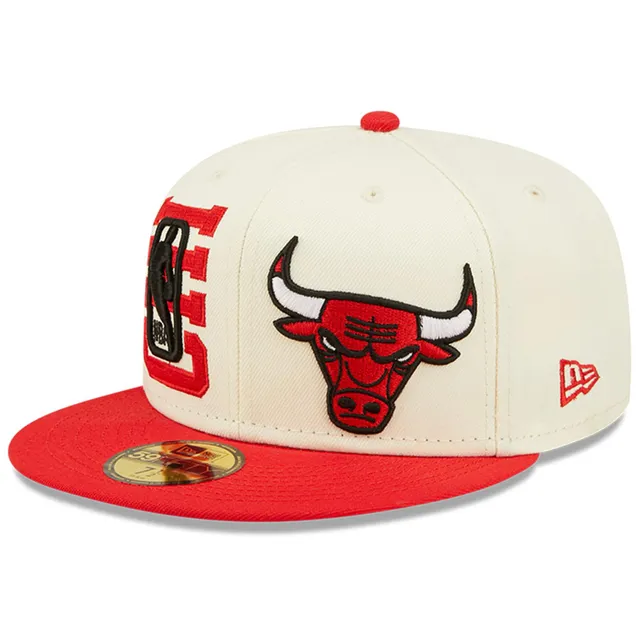 Men's New Era Black/Red Chicago Bulls Pop Front 59FIFTY Fitted Hat