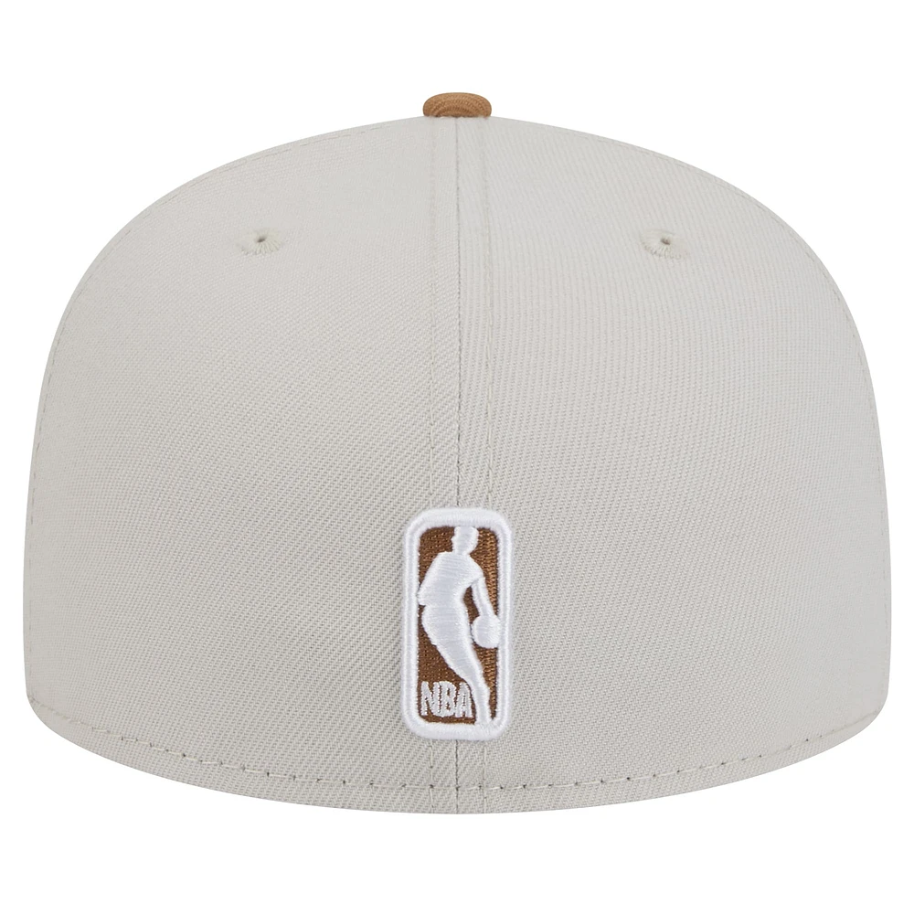 Men's New Era Cream/Tan Chicago Bulls Color Pack 59FIFTY Fitted Hat