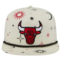 Men's New Era Cream Chicago Bulls Lunar Golfer Snapback Hat