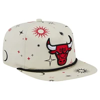 Men's New Era Cream Chicago Bulls Lunar Golfer Snapback Hat