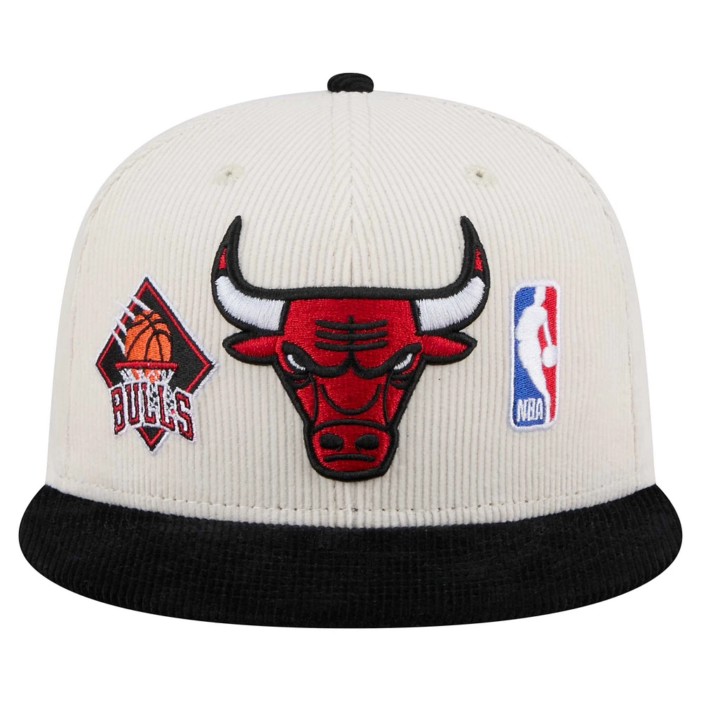 Men's New Era Cream Chicago Bulls Two-Tone 9FIFTY Snapback Hat