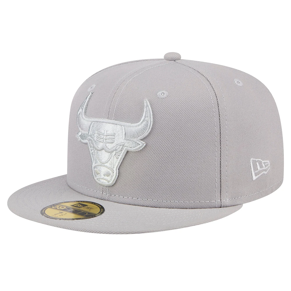 Casquette ajustée 59FIFTY Chicago Bulls pour homme New Era grise