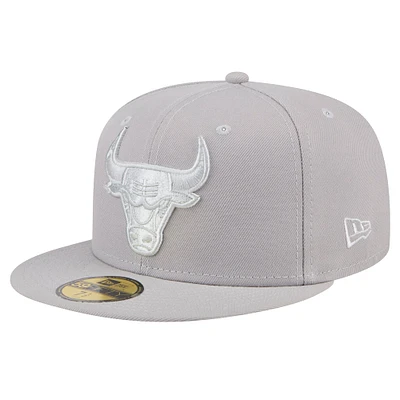 Men's New Era Gray Chicago Bulls Color Pack 59FIFTY Fitted Hat