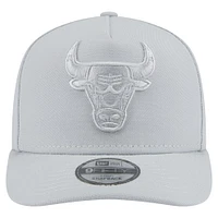 Men's New Era  Gray Chicago Bulls Colorpack A-Frame Pinch Front 9FIFTY Snapback Hat