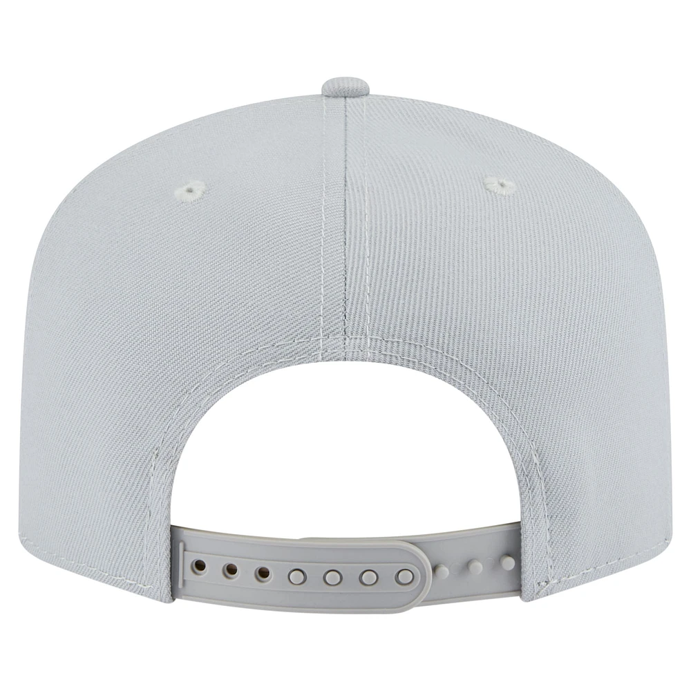 Men's New Era  Gray Chicago Bulls Colorpack A-Frame Pinch Front 9FIFTY Snapback Hat