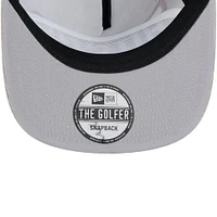 Casquette de golf snapback Chicago Bulls Throwback en velours côtelé gris New Era pour homme