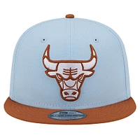 Men's New Era Light Blue/ Chicago Bulls 2-Tone Color Pack 9FIFTY Snapback Hat