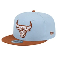 Men's New Era Light Blue/ Chicago Bulls 2-Tone Color Pack 9FIFTY Snapback Hat