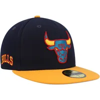 Men's New Era Navy/Gold Chicago Bulls Midnight 59FIFTY Fitted Hat