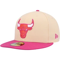 Men's New Era Orange/Pink Chicago Bulls Passion Mango 59FIFTY Fitted Hat