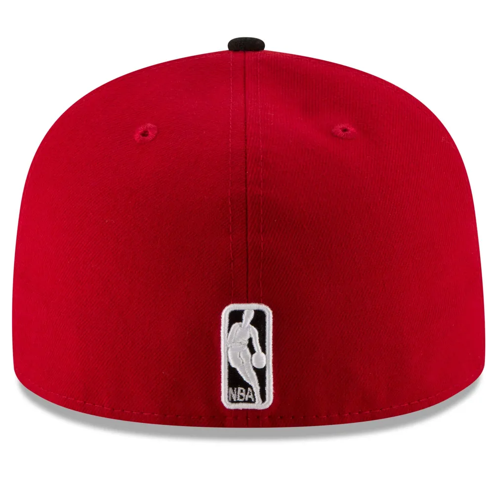 Casquette ajustée 59FIFTY 2Tone de l'équipe officielle des Chicago Bulls New Era pour homme, rouge/noir