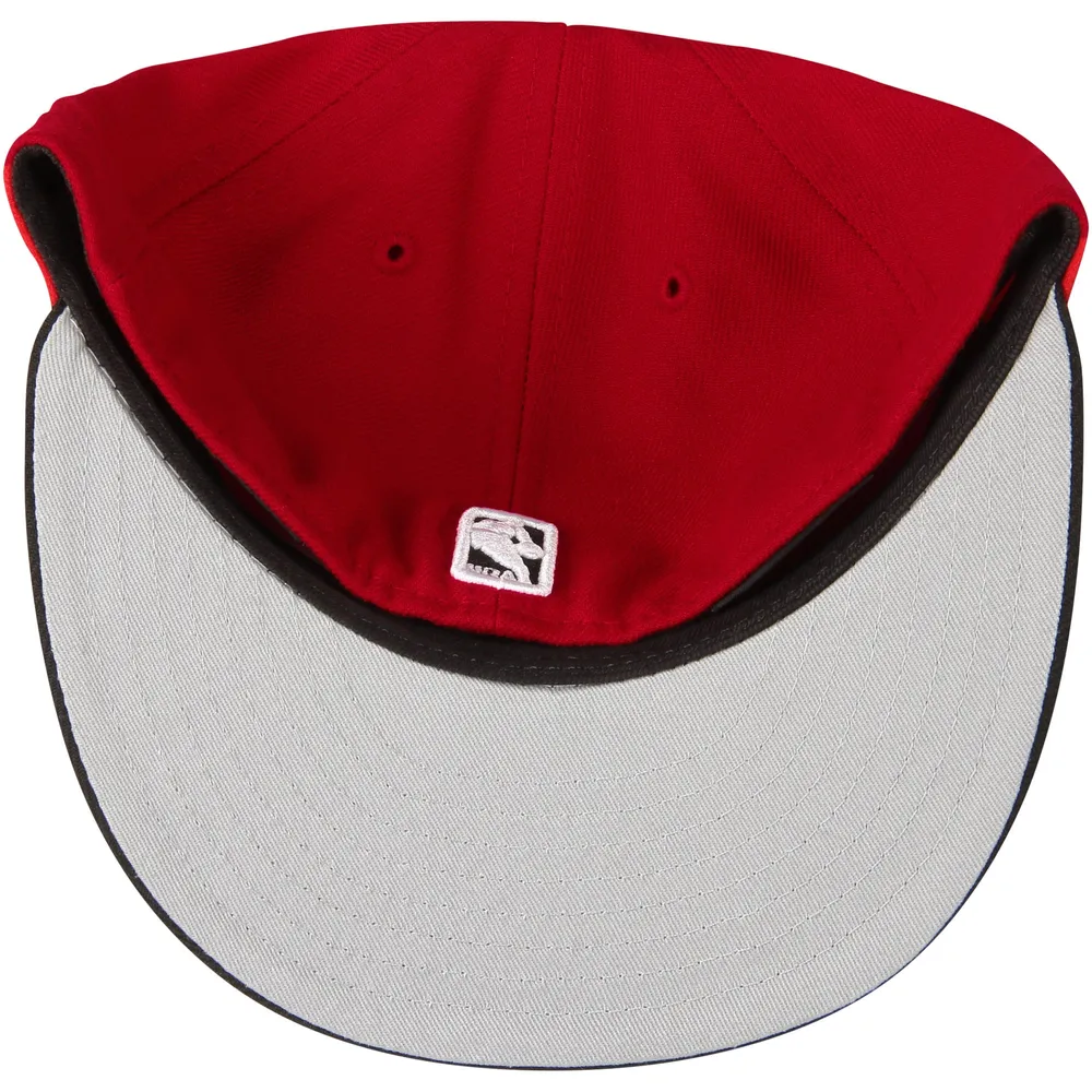 Casquette ajustée 59FIFTY 2Tone de l'équipe officielle des Chicago Bulls New Era pour homme, rouge/noir