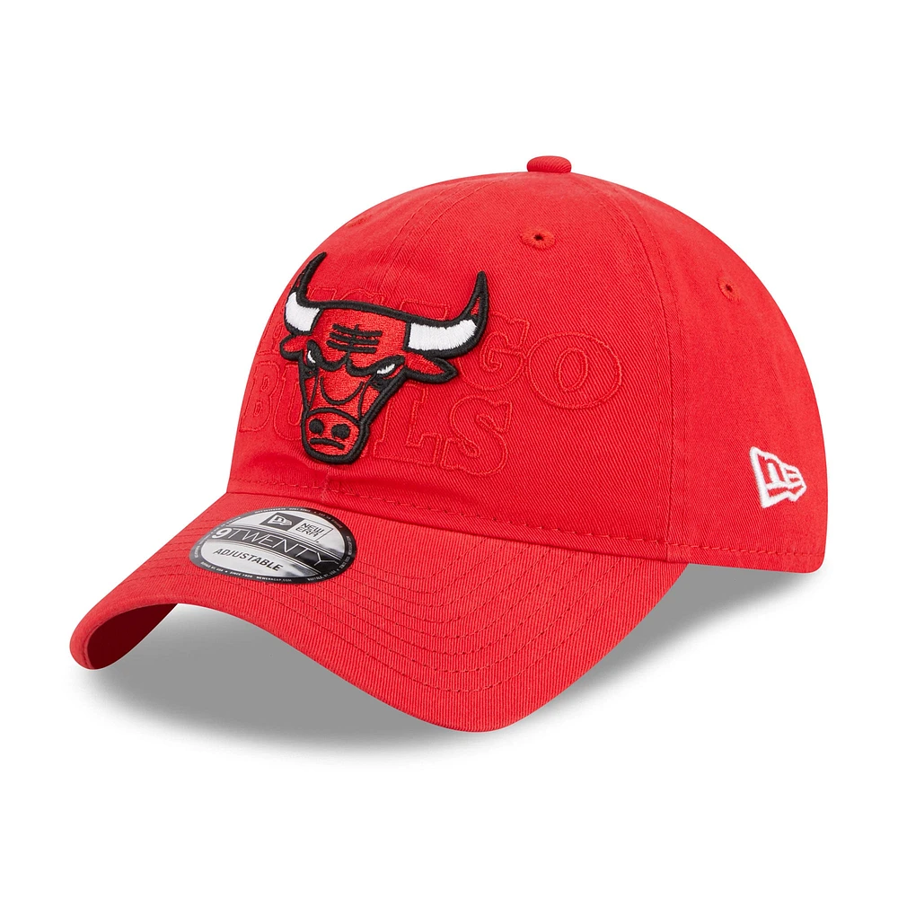 Casquette réglable Chicago Bulls 2023 NBA Draft 9TWENTY New Era pour homme, rouge