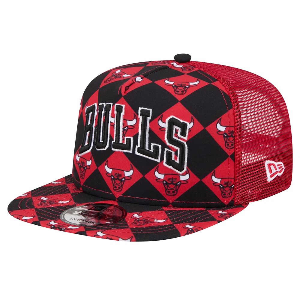 Casquette Snapback 9FIFTY Snapback A-Frame Trucker des Chicago Bulls Seeing Diamonds New Era pour hommes