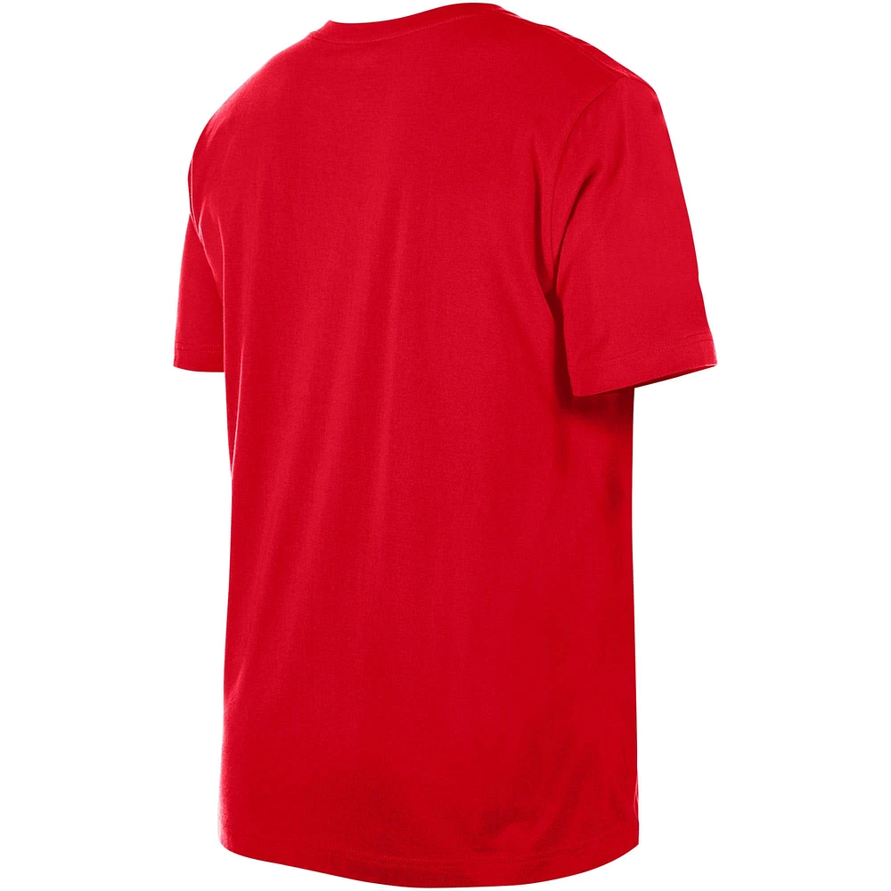 Men's New Era Red Chicago Bulls Throwback T-Shirt