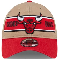 Casquette réglable New Era pour hommes, beige/rouge, Chicago Bulls 2024 NBA Draft 9TWENTY