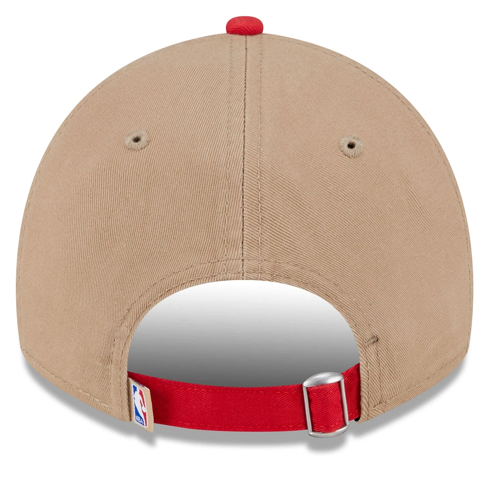 Casquette réglable New Era pour hommes, beige/rouge, Chicago Bulls 2024 NBA Draft 9TWENTY