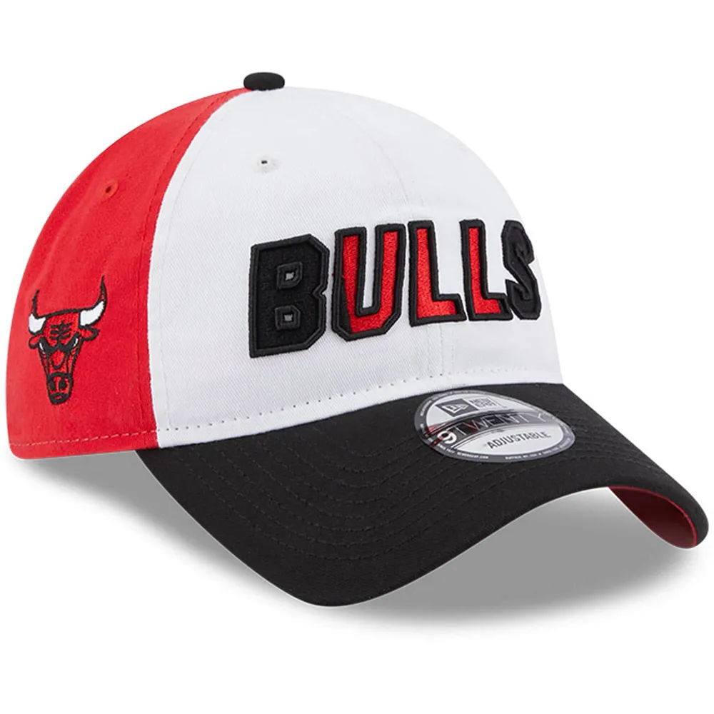 Casquette réglable New Era Chicago Bulls Back Half 9TWENTY pour homme, blanc/noir