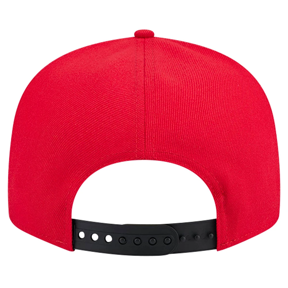 Casquette Snapback 9FIFTY Chicago Bulls Throwback Gradient Tech Font New Era pour hommes, blanc/noir