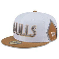 Casquette ajustée 59FIFTY Chicago Bulls 2024/25 City Edition New Era pour homme blanche