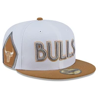 Casquette ajustée 59FIFTY Chicago Bulls 2024/25 City Edition New Era pour homme blanche