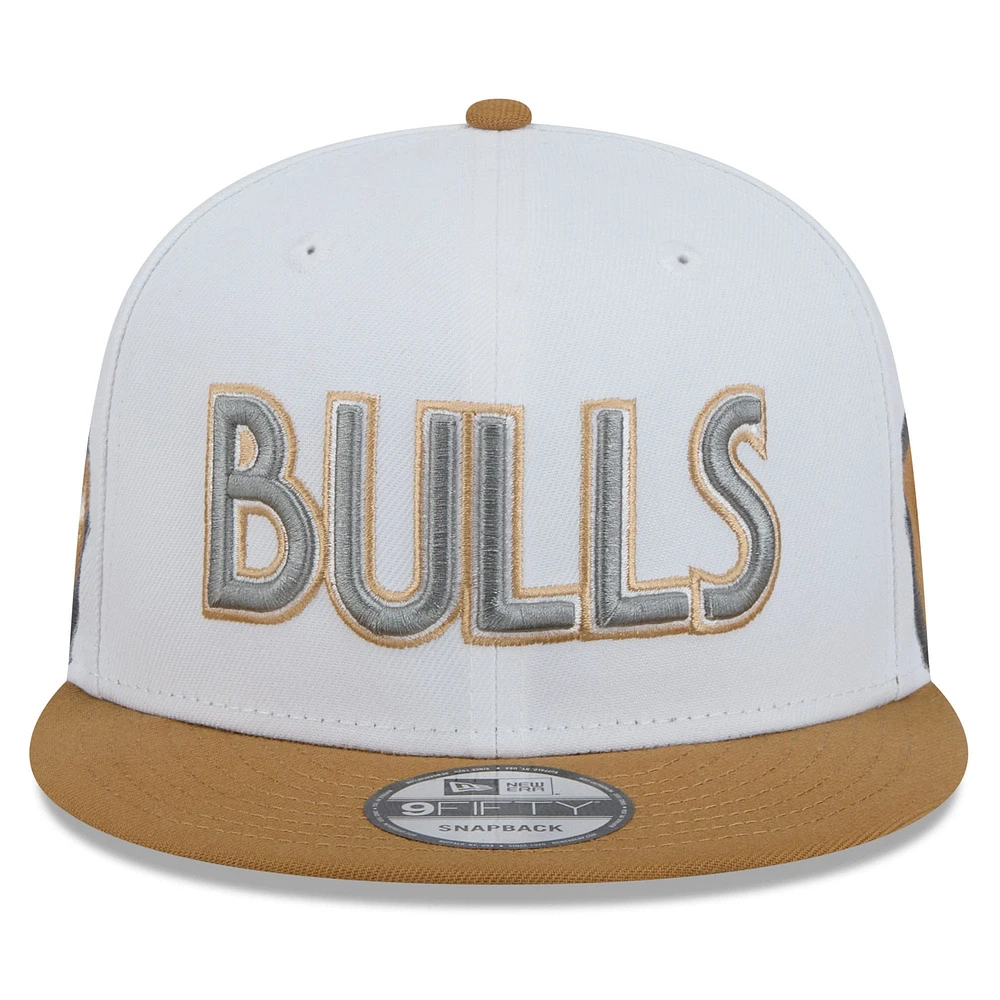 Casquette snapback 9FIFTY Chicago Bulls 2024/25 City Edition New Era pour homme blanche